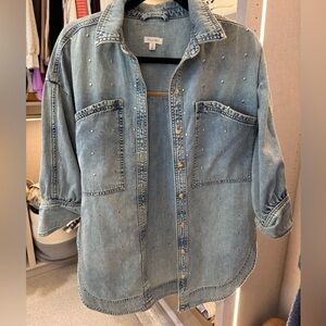 Pilcro Light Blue Denim Top